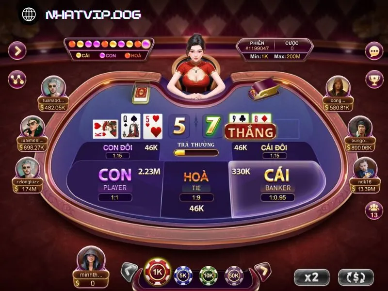 Chơi và chat trực tiếp cùng Baccarat Nhavip